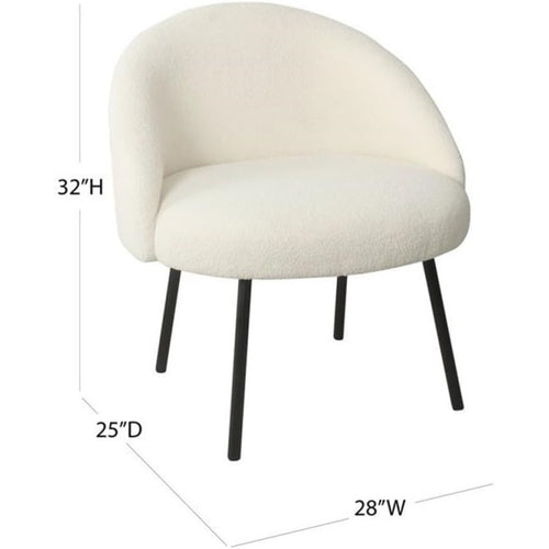 Home Decor Upholstered Modern Accent Chair Accent Chairs for Living Room & Bedroom Decorative Home Furniture, Sherpa Cream